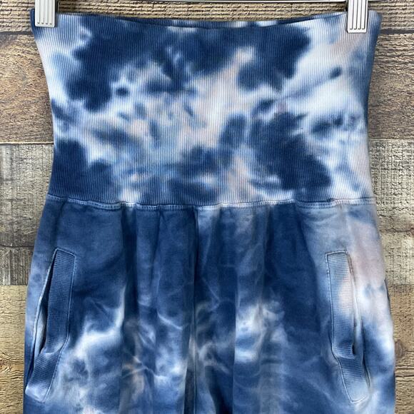 Young Fabulous & Broke Groove Joggers Pants White Blue Tie Dye Size Small - Picture 2 of 9
